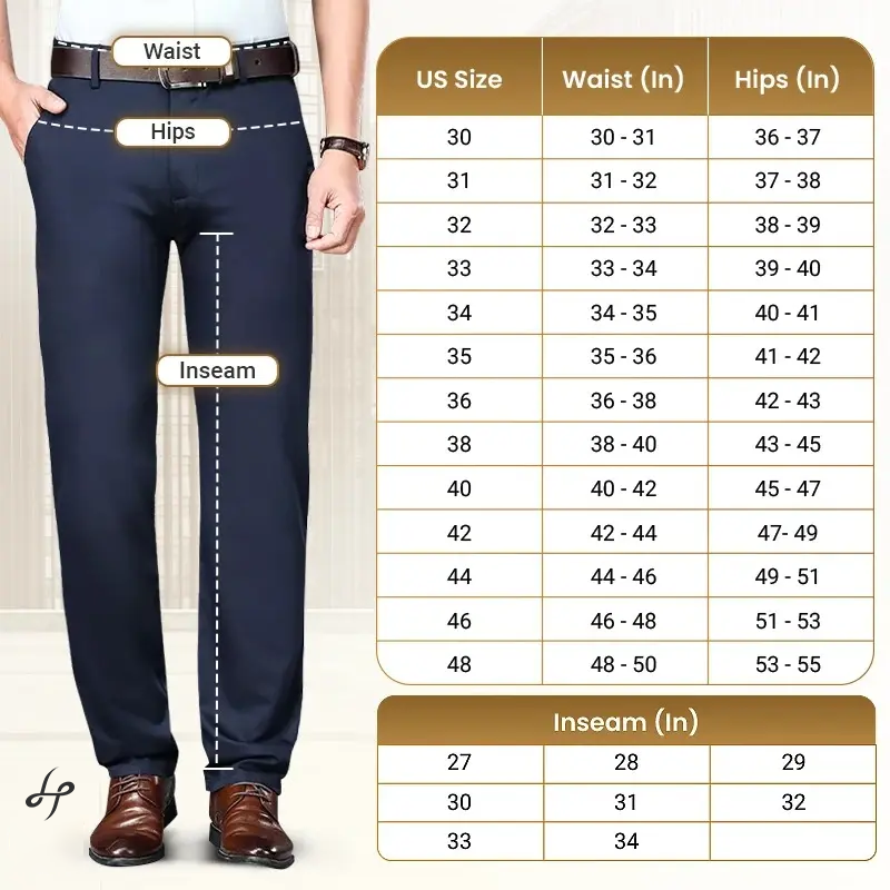 Men's High Stretch Straight Fit Pants