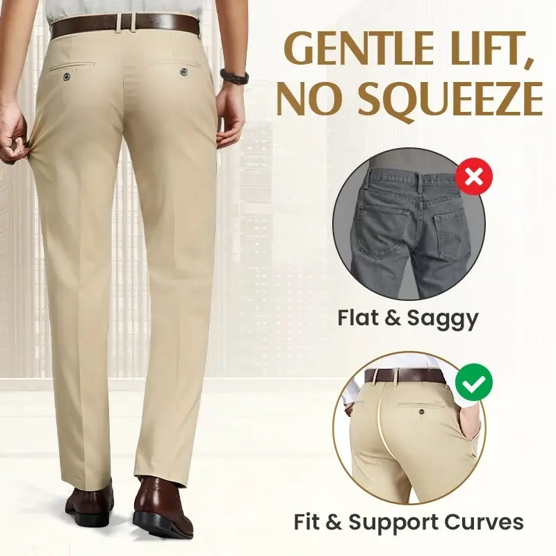 Men's High Stretch Straight Fit Pants