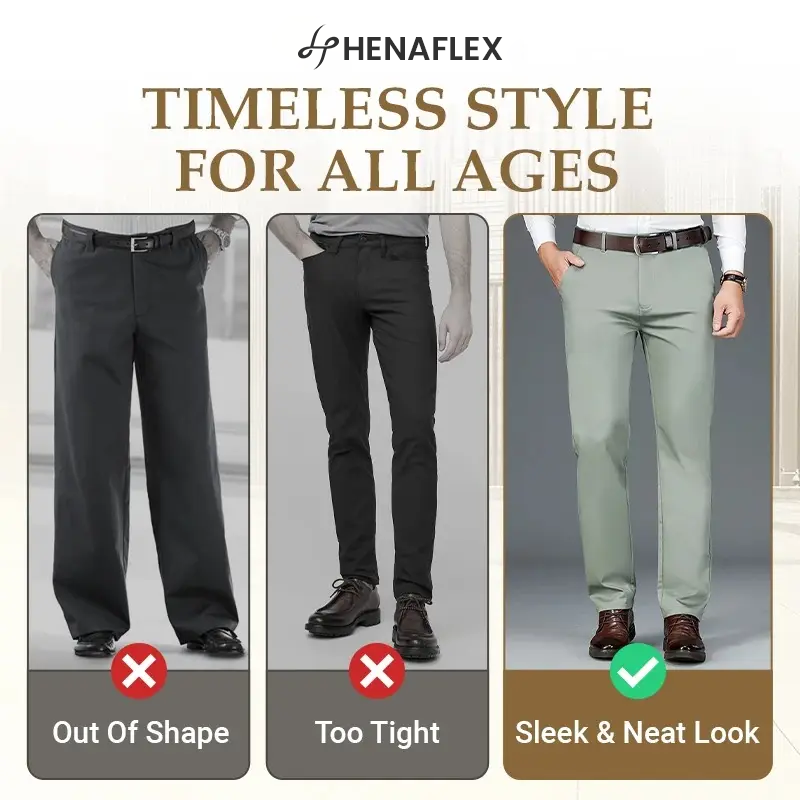 Men's High Stretch Straight Fit Pants