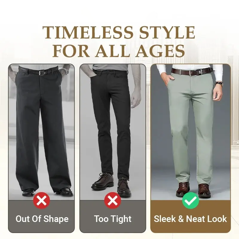 Men's High Stretch Straight Fit Pants