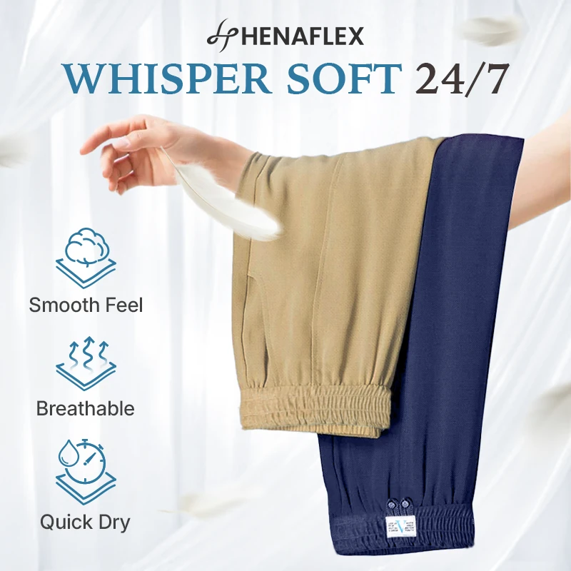 VersaSway - High Rise Elastic Waist Wide Leg Pants with Front Crease