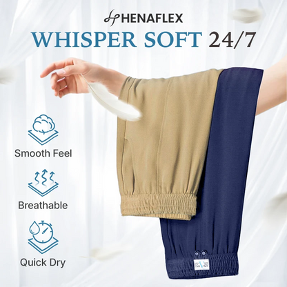 VersaSway - High Rise Elastic Waist Wide Leg Pants with Front Crease